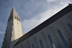A sizeable church with a view of most of Reykjavik.