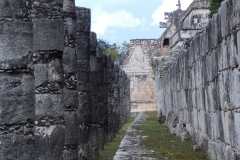 A gallery of pillars.