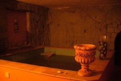 Sulfur hot spring bath under a Forio trattoria owners’ home.